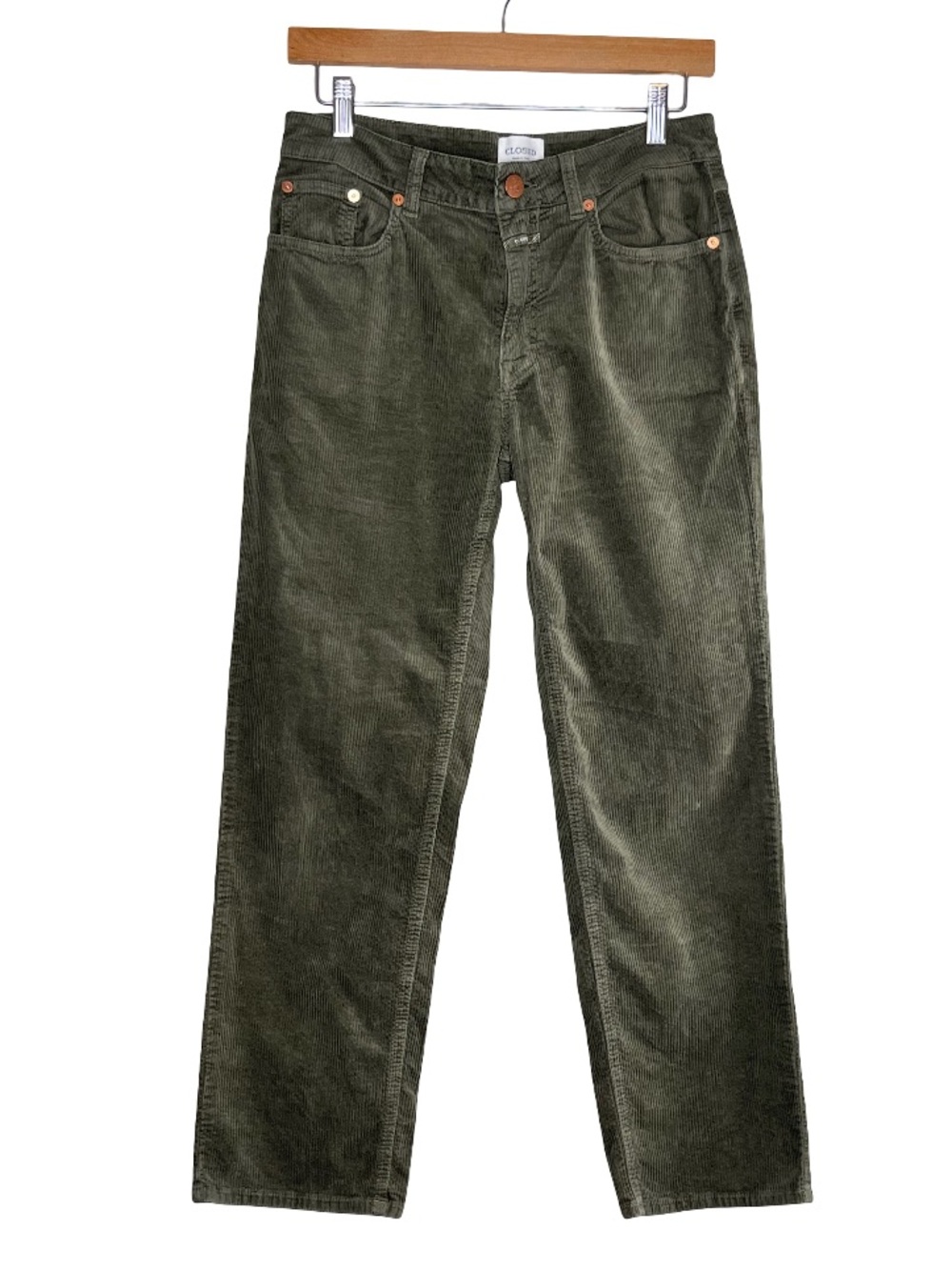 Closed Olive Green Corduroy Pants